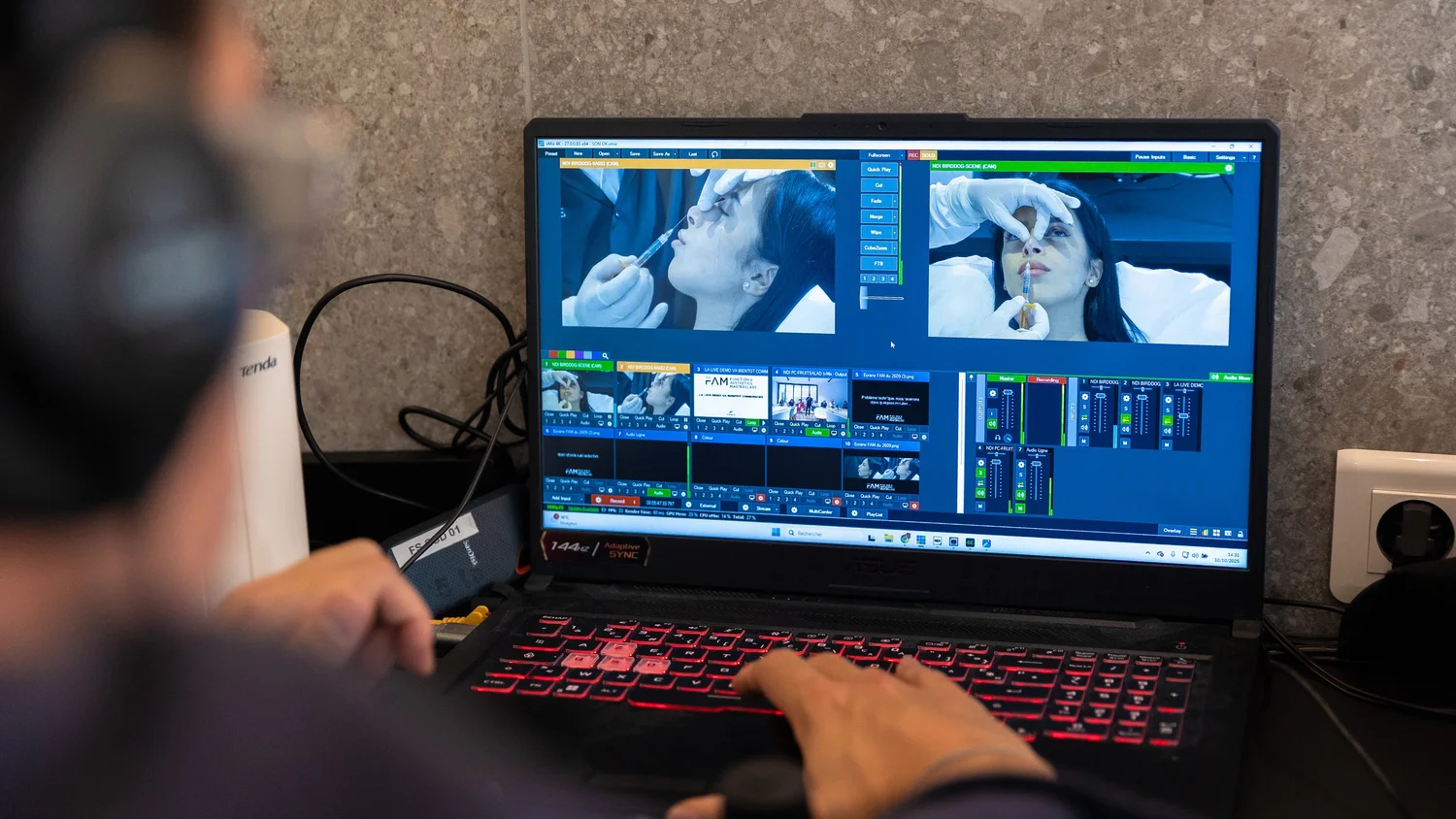 Régie de live-streaming pendant une formation